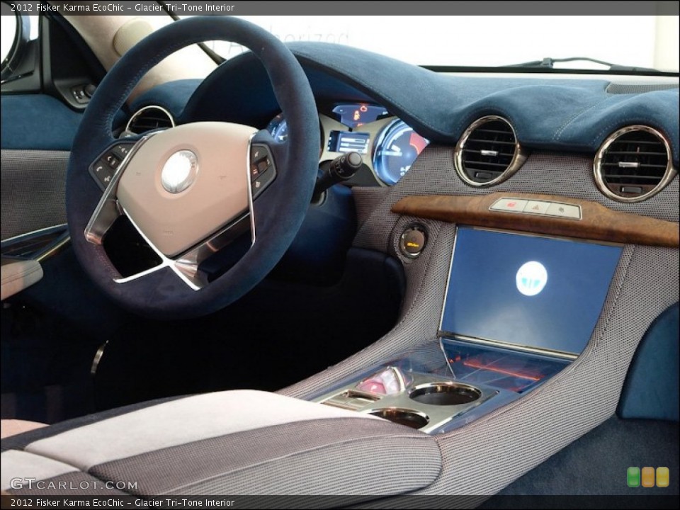 Glacier Tri-Tone Interior Dashboard for the 2012 Fisker Karma EcoChic #56391870