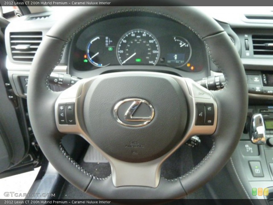 Caramel Nuluxe Interior Steering Wheel for the 2012 Lexus CT 200h Hybrid Premium #56395006