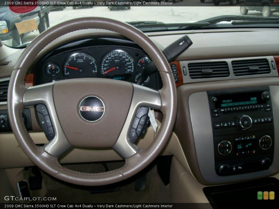 Very Dark Cashmere/Light Cashmere Interior Steering Wheel for the 2009 GMC Sierra 3500HD SLT Crew Cab 4x4 Dually #56395603