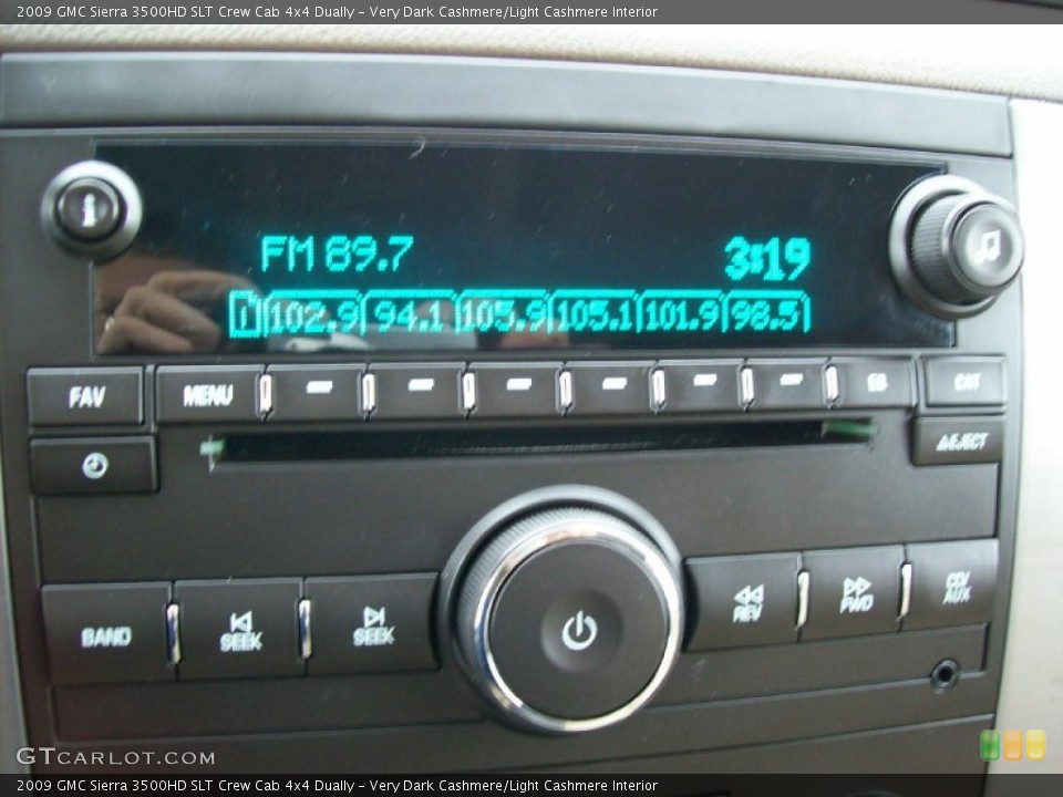 Very Dark Cashmere/Light Cashmere Interior Audio System for the 2009 GMC Sierra 3500HD SLT Crew Cab 4x4 Dually #56395627