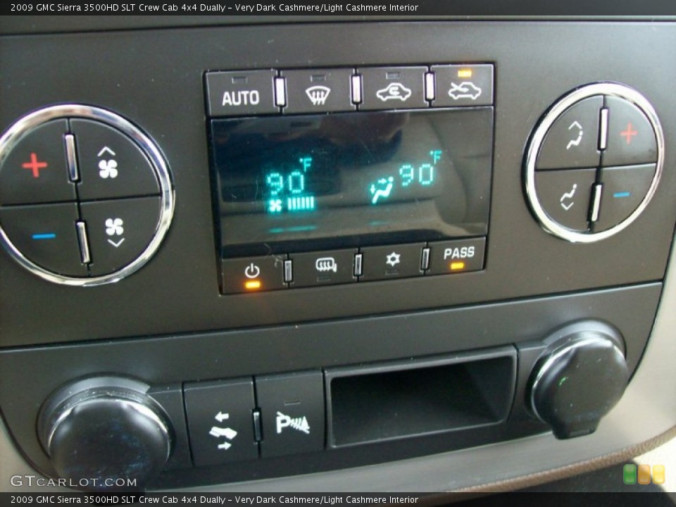 Very Dark Cashmere/Light Cashmere Interior Controls for the 2009 GMC Sierra 3500HD SLT Crew Cab 4x4 Dually #56395630