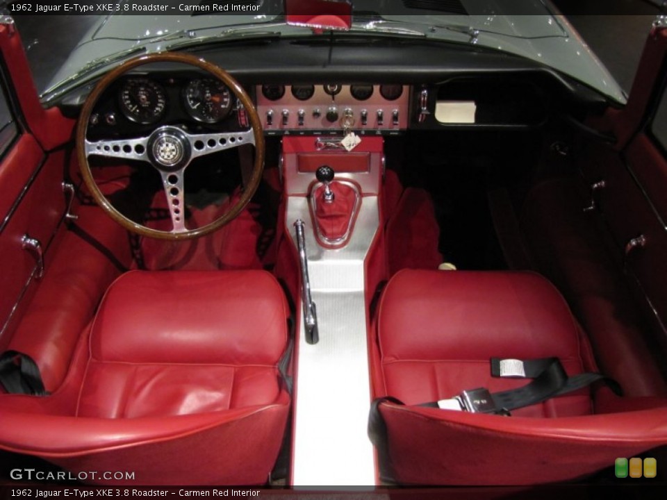 Carmen Red Interior Photo for the 1962 Jaguar E-Type XKE 3.8 Roadster #56397094