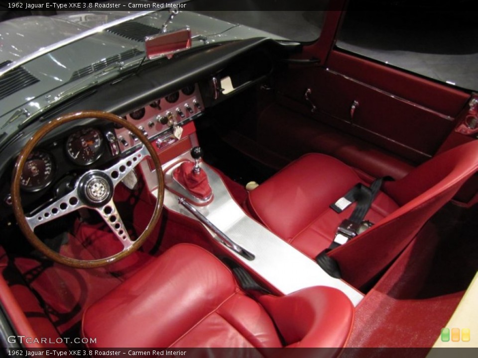 Carmen Red Interior Front Seat for the 1962 Jaguar E-Type XKE 3.8 Roadster #56397097