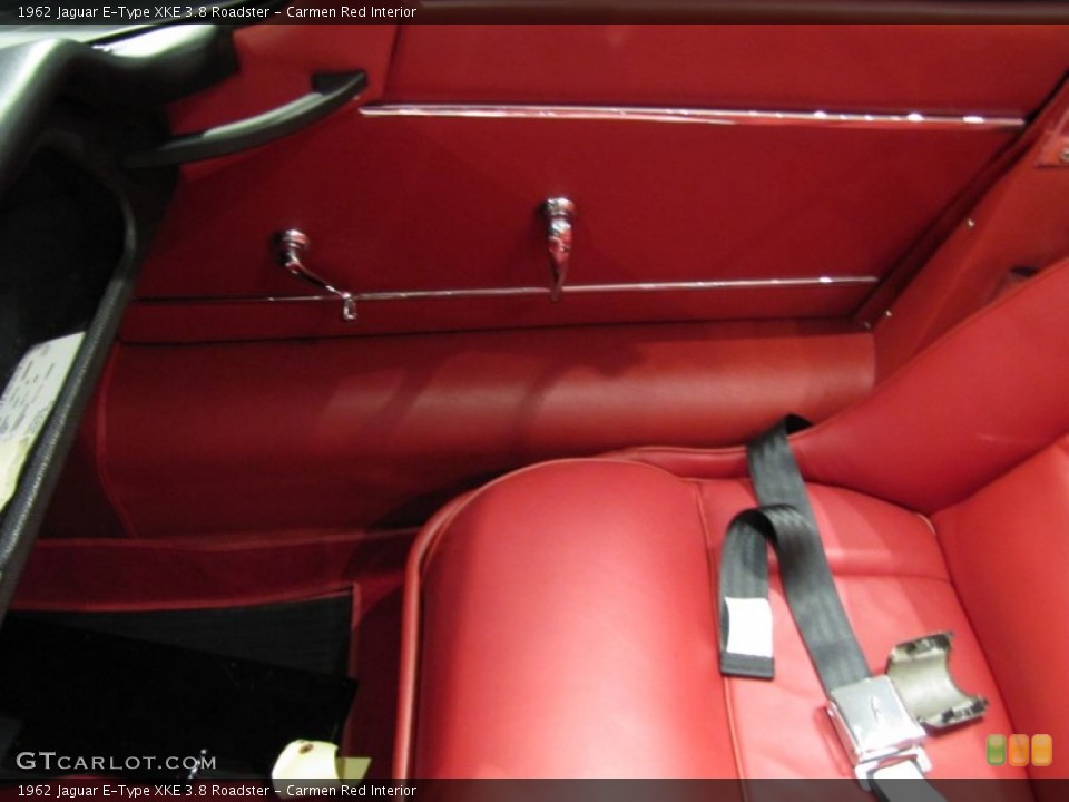Carmen Red Interior Front Seat for the 1962 Jaguar E-Type XKE 3.8 Roadster #56397100