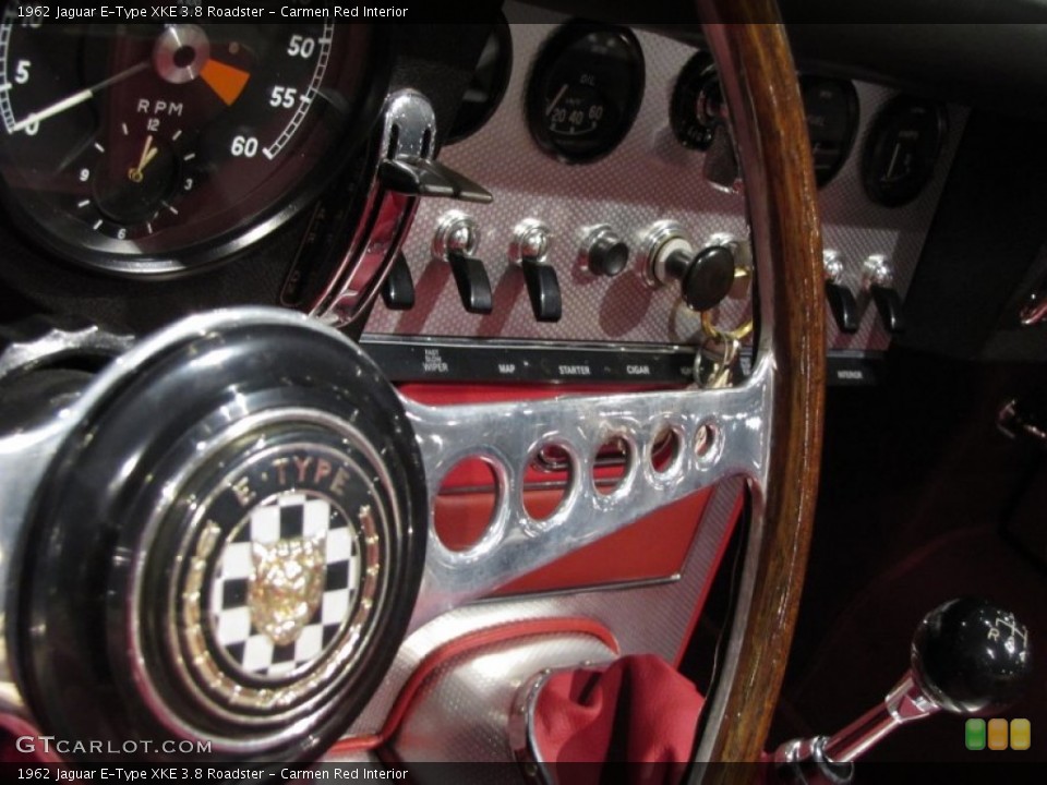 Carmen Red Interior Controls for the 1962 Jaguar E-Type XKE 3.8 Roadster #56397106