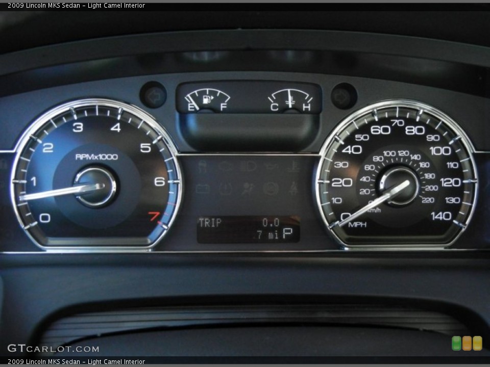 Light Camel Interior Gauges for the 2009 Lincoln MKS Sedan #56399041