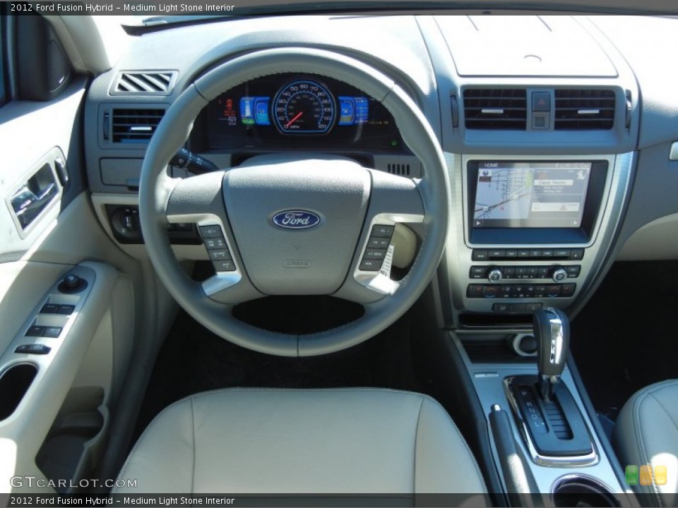 Medium Light Stone Interior Dashboard for the 2012 Ford Fusion Hybrid #56400376