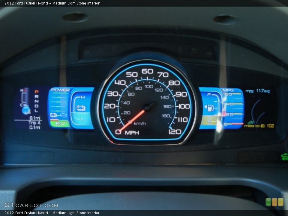 Medium Light Stone Interior Gauges for the 2012 Ford Fusion Hybrid #56400387