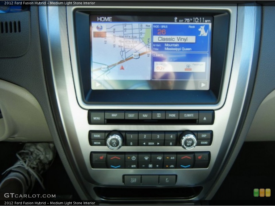 Medium Light Stone Interior Navigation for the 2012 Ford Fusion Hybrid #56400392