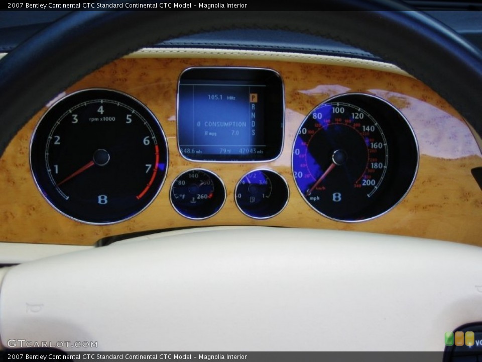 Magnolia Interior Gauges for the 2007 Bentley Continental GTC  #56407291