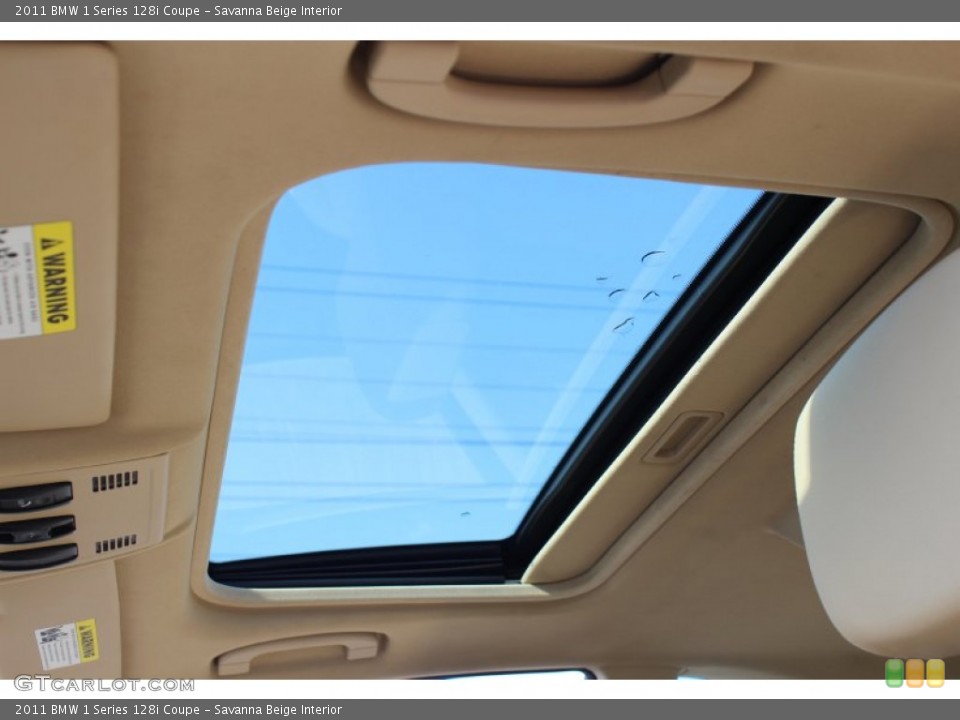 Savanna Beige Interior Sunroof for the 2011 BMW 1 Series 128i Coupe #56412867