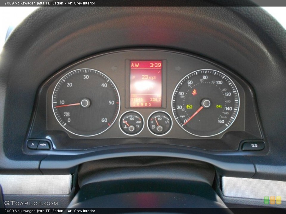 Art Grey Interior Gauges for the 2009 Volkswagen Jetta TDI Sedan #56416065