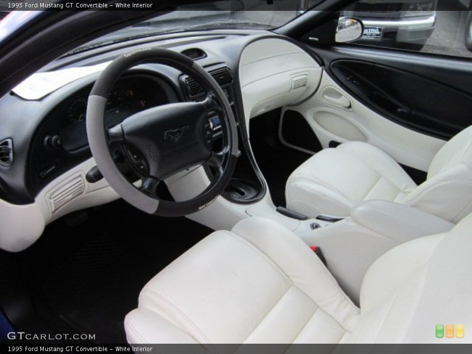 White 1995 Ford Mustang Interiors