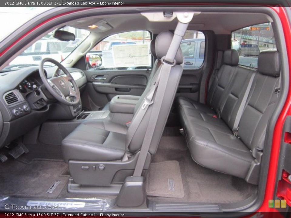 Ebony Interior Photo for the 2012 GMC Sierra 1500 SLT Z71 Extended Cab 4x4 #56420635