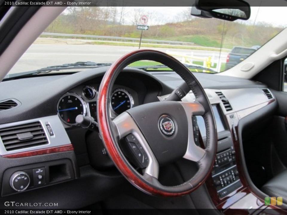 Ebony Interior Steering Wheel for the 2010 Cadillac Escalade EXT AWD #56423152