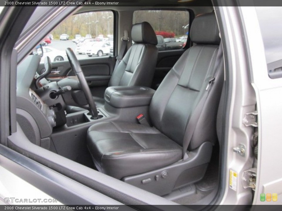 Ebony Interior Photo for the 2008 Chevrolet Silverado 1500 LTZ Crew Cab 4x4 #56423533