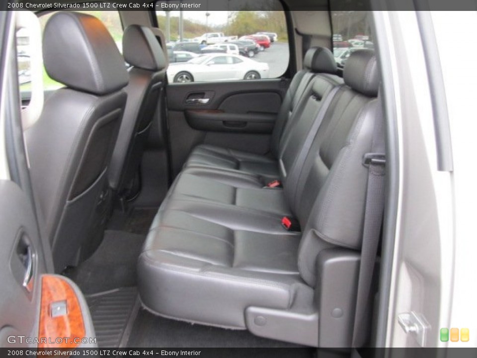 Ebony Interior Photo for the 2008 Chevrolet Silverado 1500 LTZ Crew Cab 4x4 #56423617