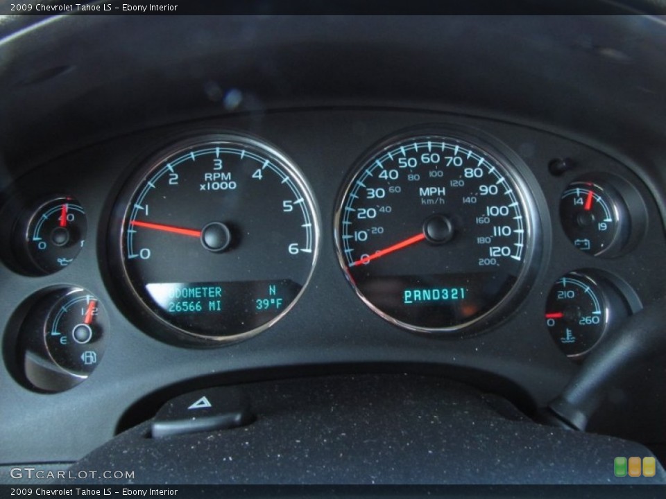 Ebony Interior Gauges for the 2009 Chevrolet Tahoe LS #56425513