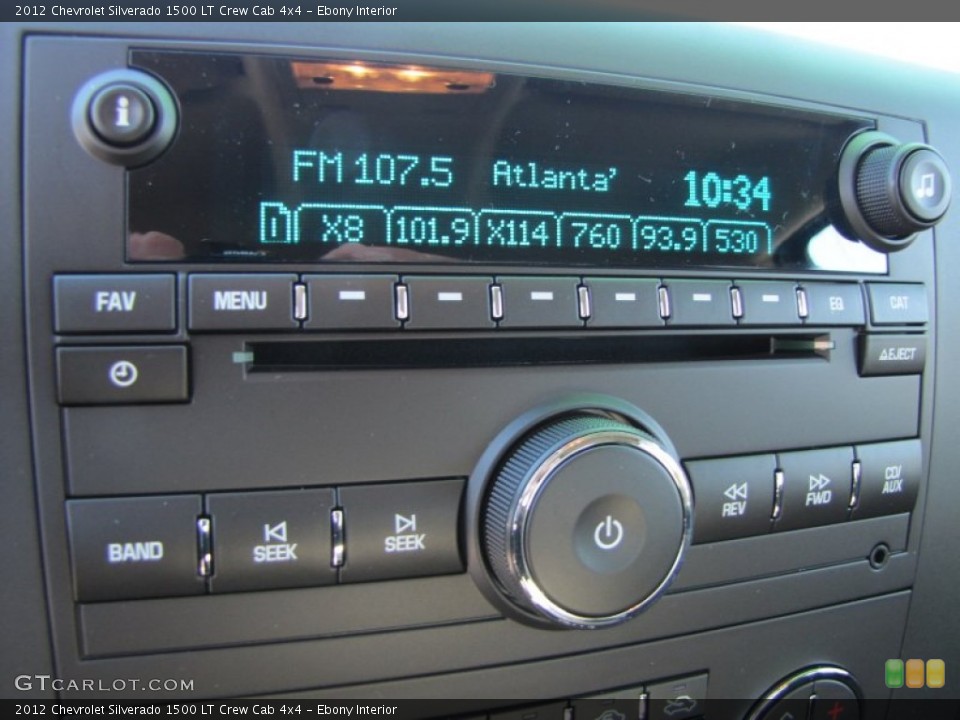 Ebony Interior Audio System for the 2012 Chevrolet Silverado 1500 LT Crew Cab 4x4 #56426056