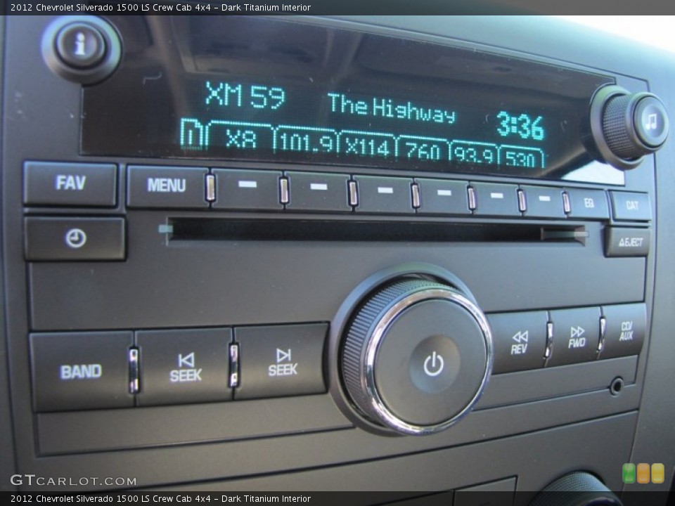 Dark Titanium Interior Audio System for the 2012 Chevrolet Silverado 1500 LS Crew Cab 4x4 #56426245
