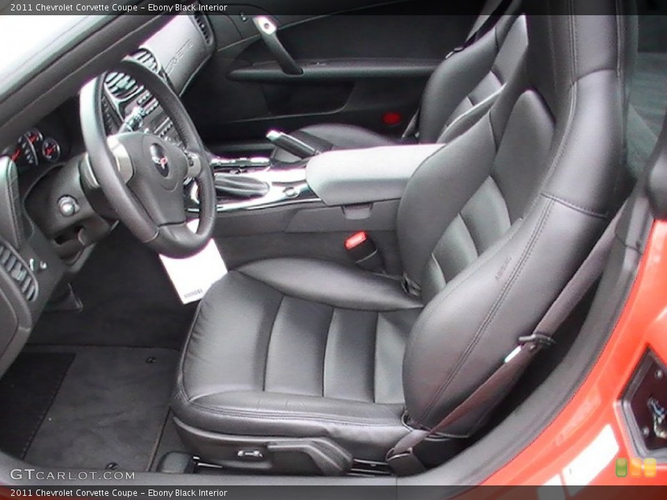 Ebony Black Interior Photo for the 2011 Chevrolet Corvette Coupe #56430610