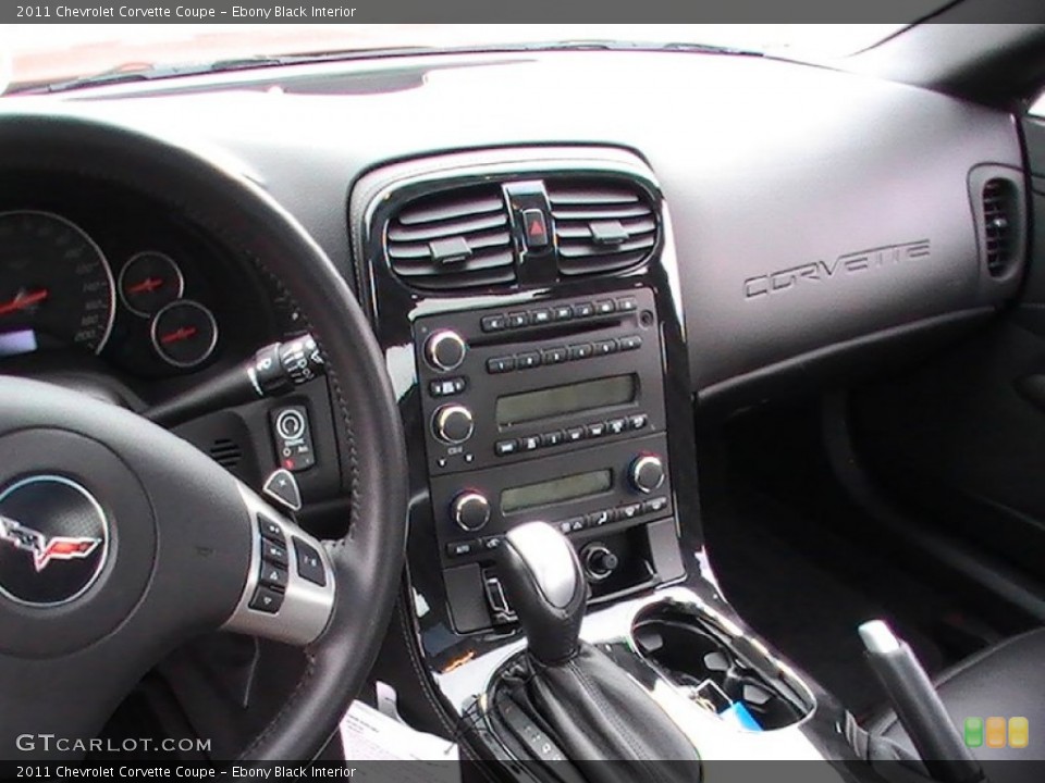 Ebony Black Interior Controls for the 2011 Chevrolet Corvette Coupe #56430627