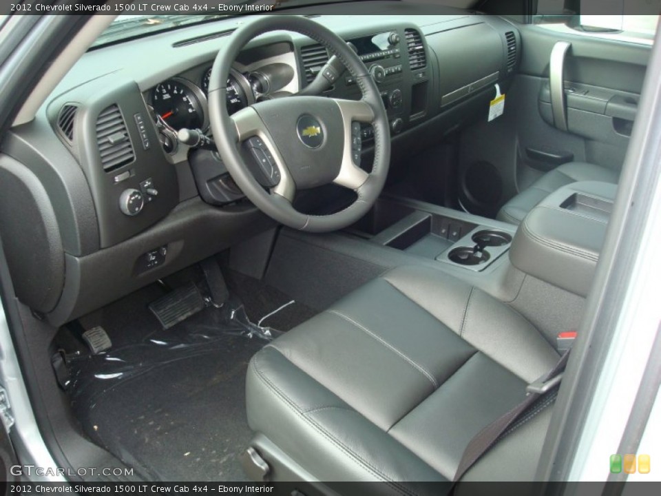 Ebony Interior Prime Interior for the 2012 Chevrolet Silverado 1500 LT Crew Cab 4x4 #56431679