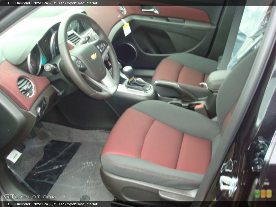 Jet Black/Sport Red Interior Photo for the 2012 Chevrolet Cruze Eco #56432377
