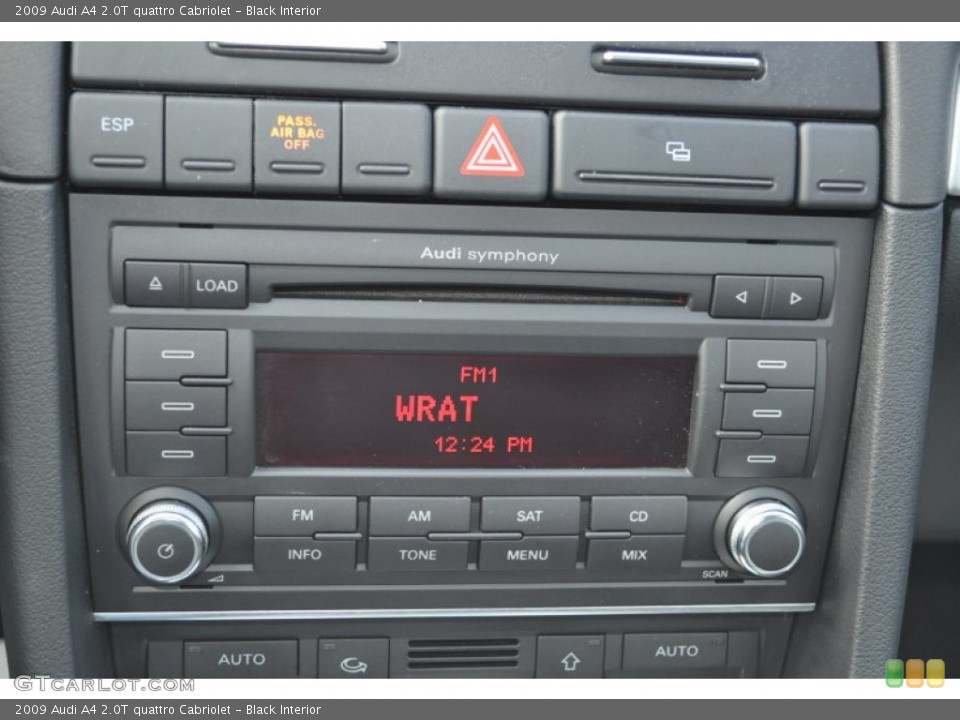 Black Interior Audio System for the 2009 Audi A4 2.0T quattro Cabriolet #56432551
