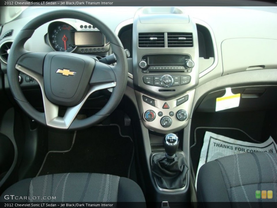 Jet Black/Dark Titanium Interior Dashboard for the 2012 Chevrolet Sonic LT Sedan #56432968