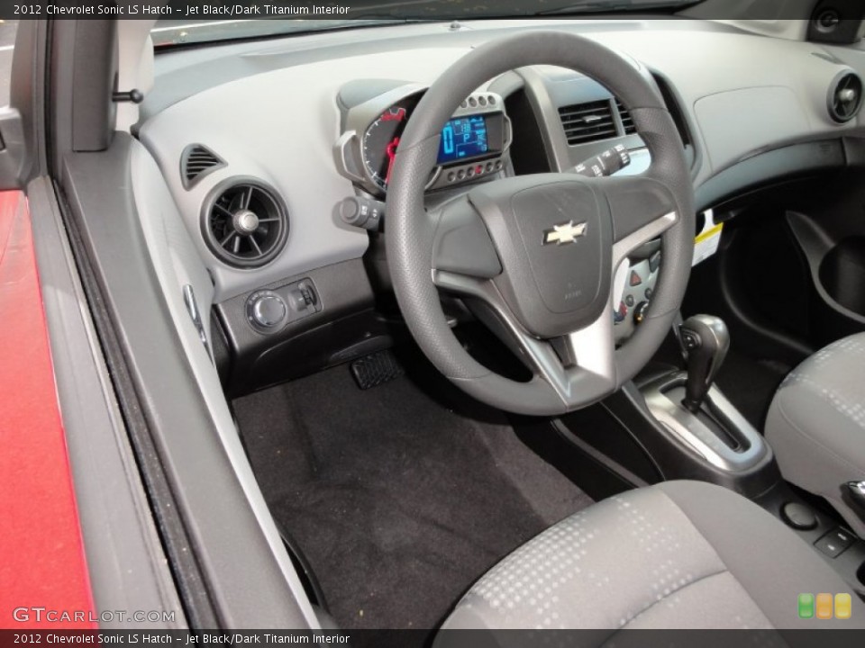 Jet Black/Dark Titanium Interior Dashboard for the 2012 Chevrolet Sonic LS Hatch #56437118