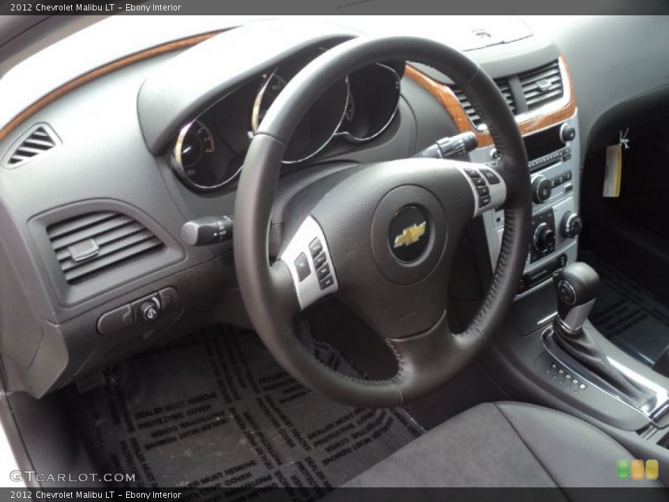 Ebony Interior Steering Wheel for the 2012 Chevrolet Malibu LT #56440663