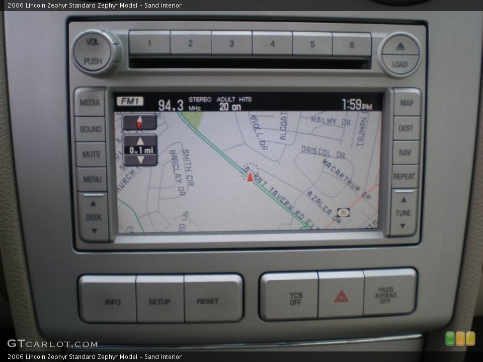 Sand Interior Navigation for the 2006 Lincoln Zephyr  #56442872