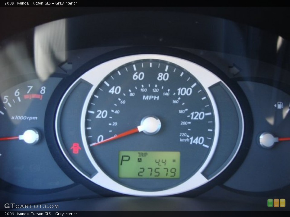 Gray Interior Gauges for the 2009 Hyundai Tucson GLS #56447165