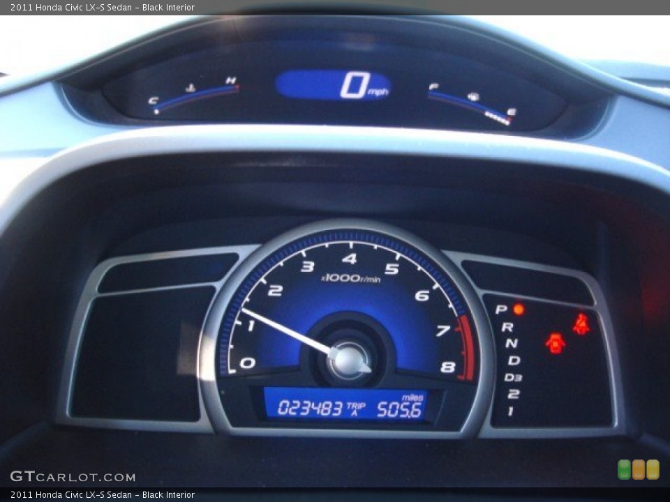 Black Interior Gauges for the 2011 Honda Civic LX-S Sedan #56448629