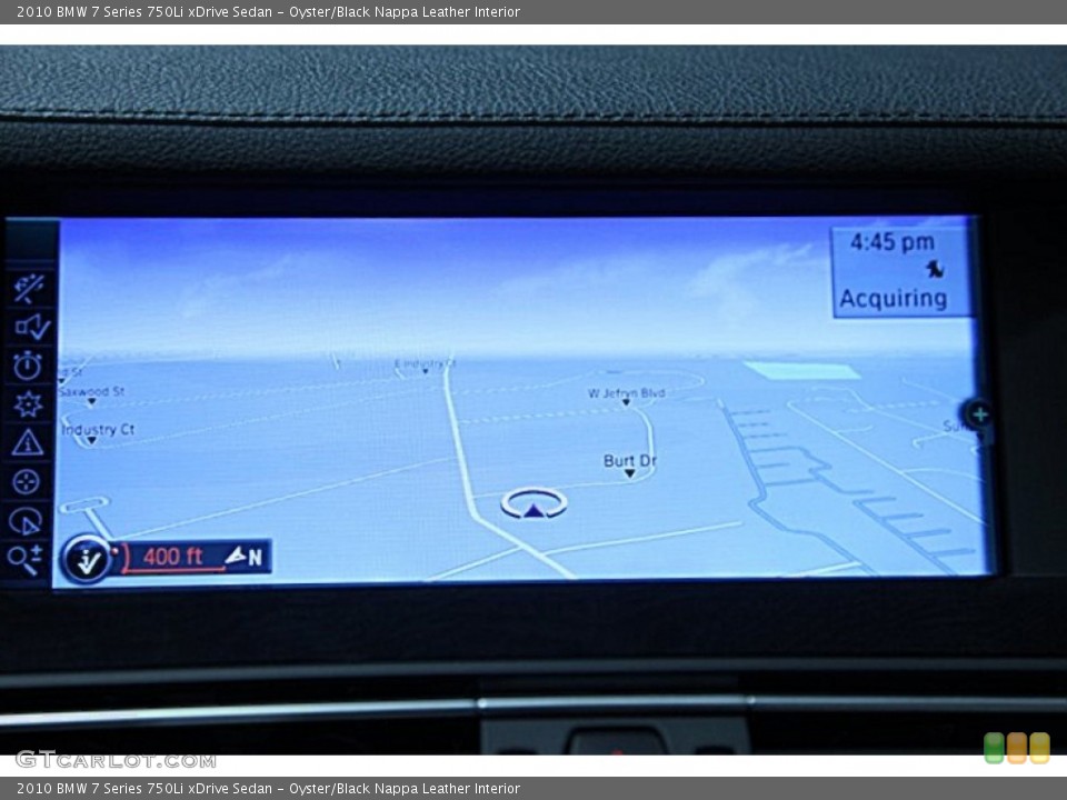 Oyster/Black Nappa Leather Interior Navigation for the 2010 BMW 7 Series 750Li xDrive Sedan #56450852