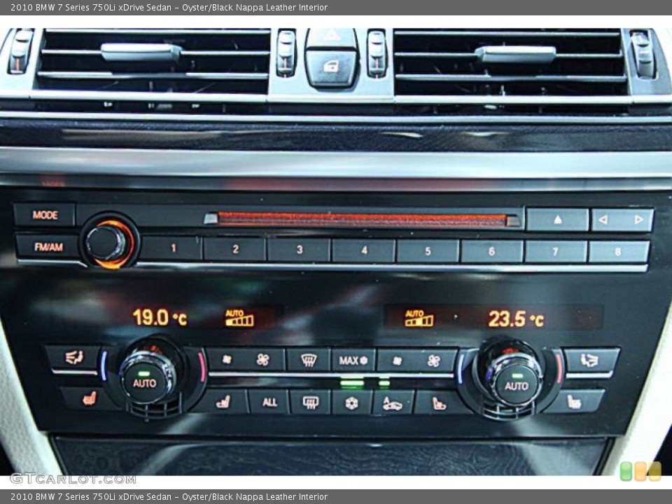 Oyster/Black Nappa Leather Interior Controls for the 2010 BMW 7 Series 750Li xDrive Sedan #56450864