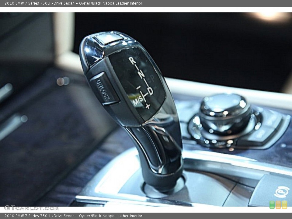 Oyster/Black Nappa Leather Interior Transmission for the 2010 BMW 7 Series 750Li xDrive Sedan #56450867