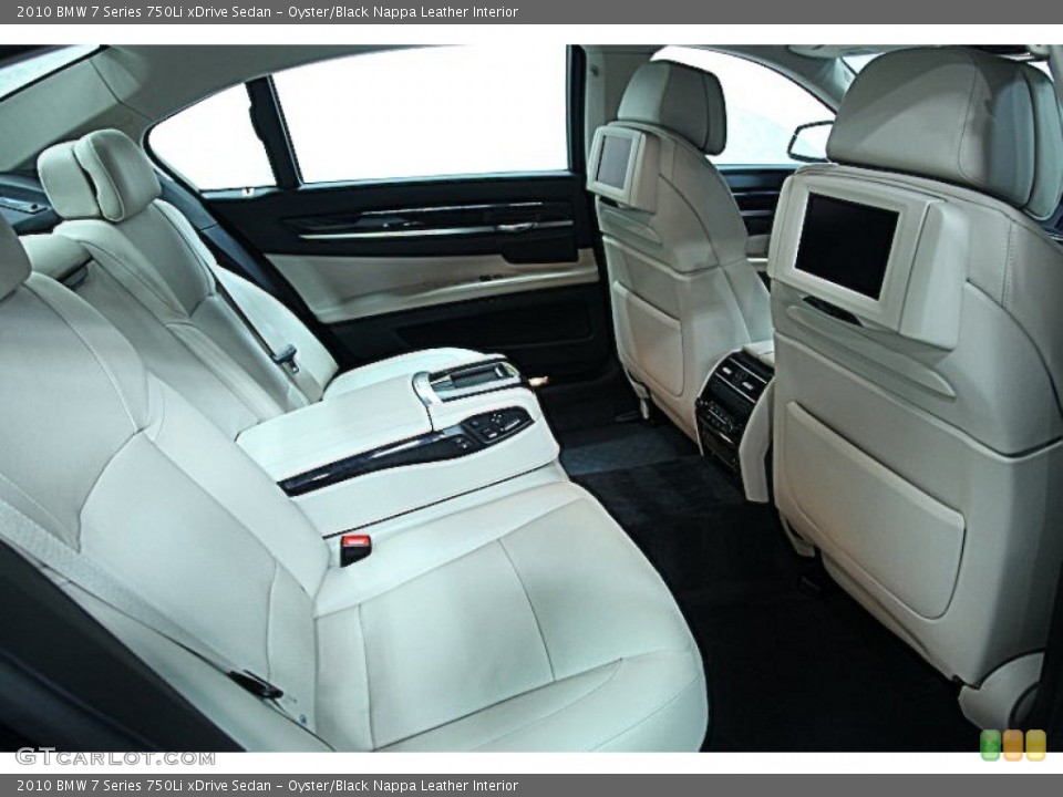 Oyster/Black Nappa Leather Interior Photo for the 2010 BMW 7 Series 750Li xDrive Sedan #56450873