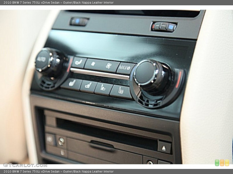 Oyster/Black Nappa Leather Interior Controls for the 2010 BMW 7 Series 750Li xDrive Sedan #56450879