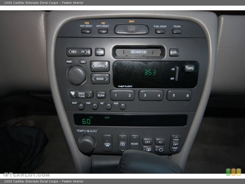 Pewter Interior Controls for the 1999 Cadillac Eldorado Doral Coupe #56452403