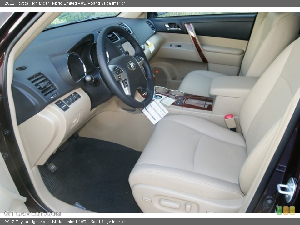 Sand Beige Interior Photo for the 2012 Toyota Highlander Hybrid Limited 4WD #56468108