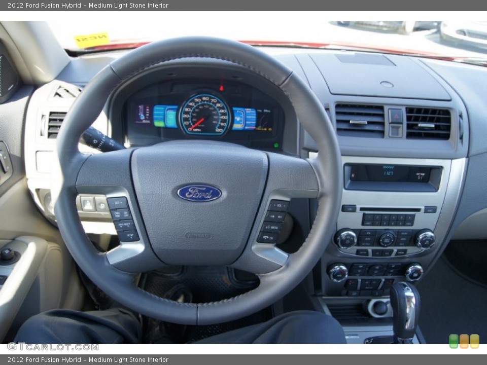 Medium Light Stone Interior Dashboard for the 2012 Ford Fusion Hybrid #56472455