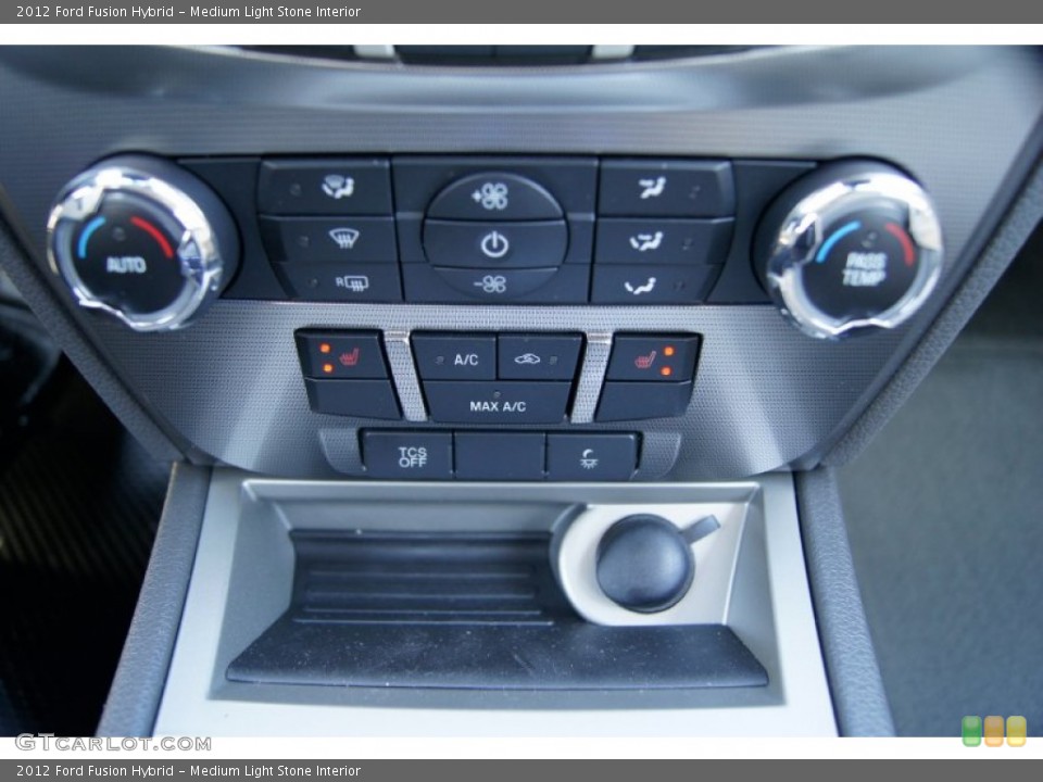 Medium Light Stone Interior Controls for the 2012 Ford Fusion Hybrid #56472482