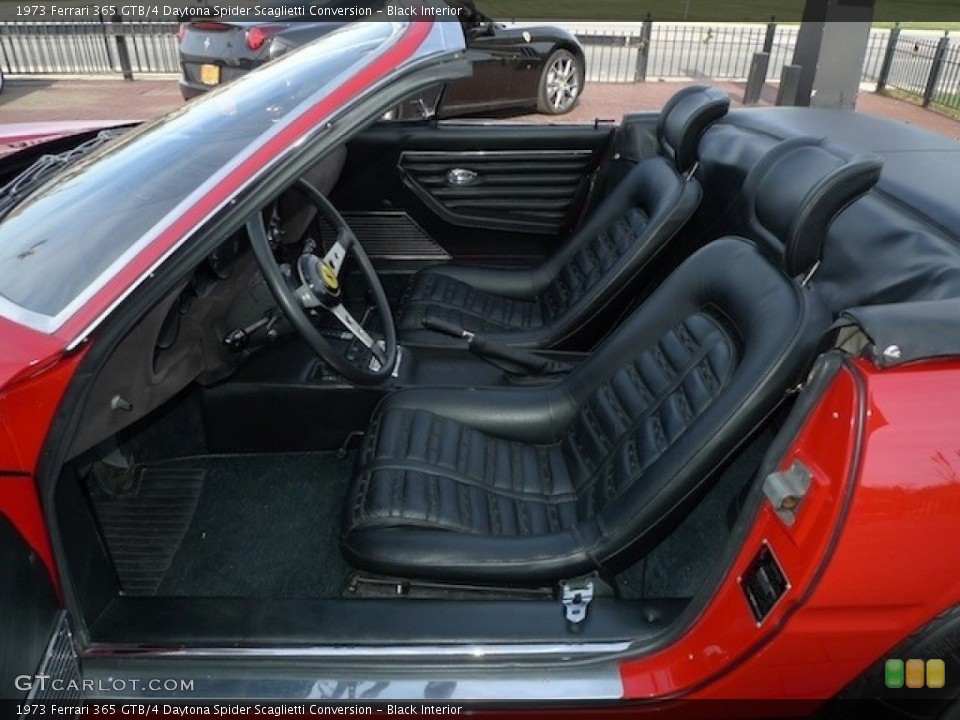 Black Interior Photo for the 1973 Ferrari 365 GTB/4 Daytona Spider Scaglietti Conversion #56472953