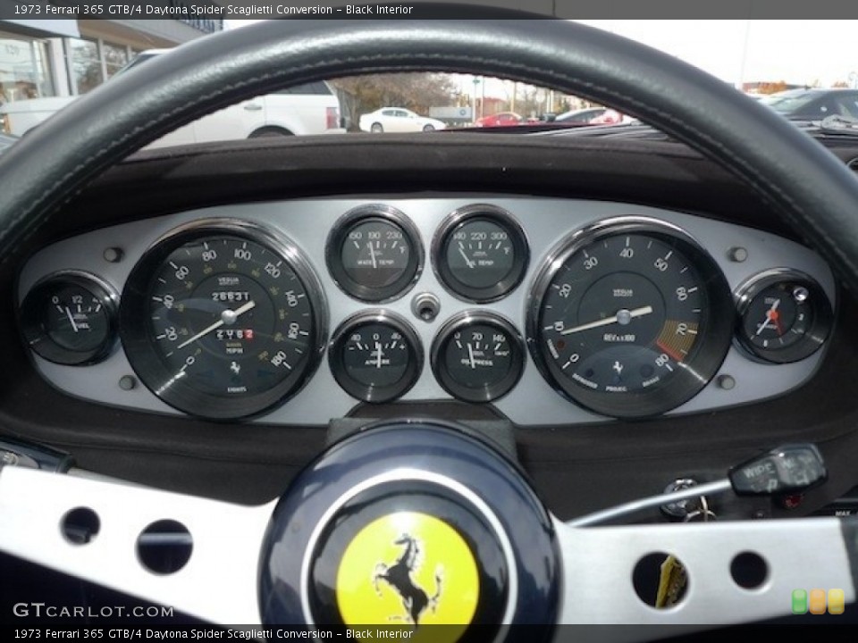Black Interior Gauges for the 1973 Ferrari 365 GTB/4 Daytona Spider Scaglietti Conversion #56473007