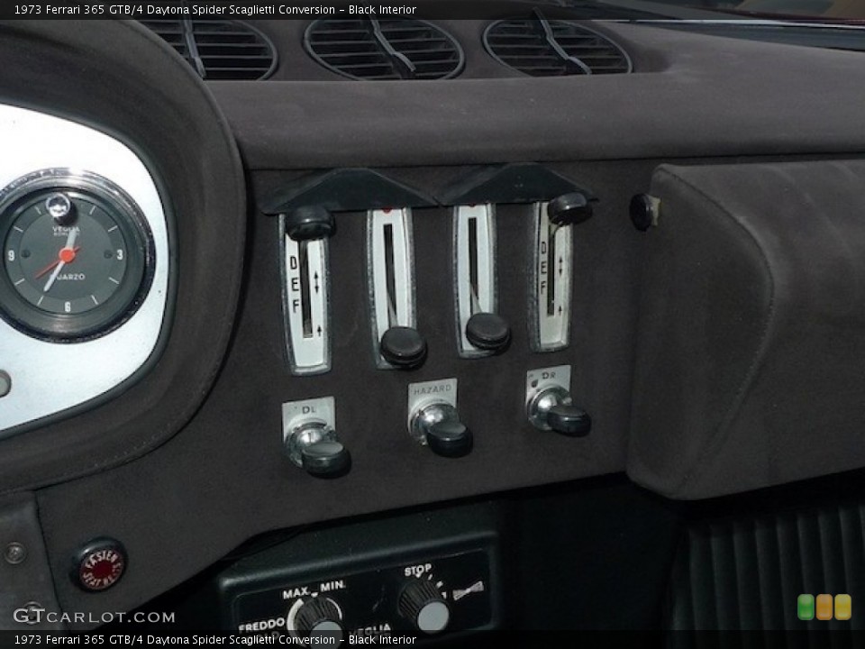 Black Interior Controls for the 1973 Ferrari 365 GTB/4 Daytona Spider Scaglietti Conversion #56473034