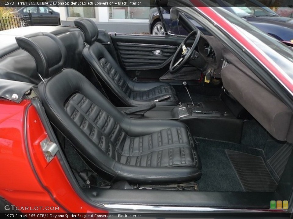 Black Interior Photo for the 1973 Ferrari 365 GTB/4 Daytona Spider Scaglietti Conversion #56473082