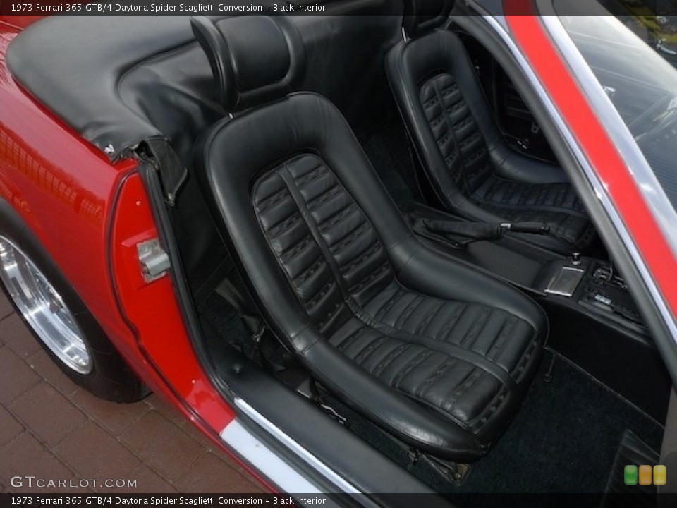 Black Interior Photo for the 1973 Ferrari 365 GTB/4 Daytona Spider Scaglietti Conversion #56473094