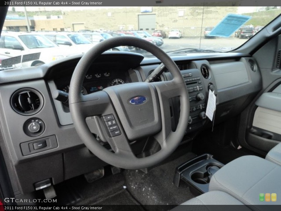 Steel Gray Interior Dashboard for the 2011 Ford F150 XL Regular Cab 4x4 #56473175